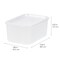 IRIS USA Plastic Modular Stackable Lidded Basket Storage Organizer Bins